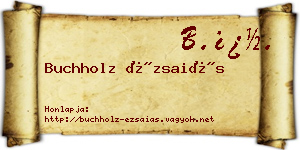 Buchholz Ézsaiás névjegykártya